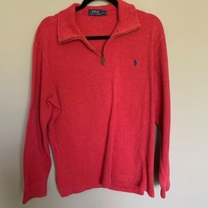 VINTAGE RALPH LAUREN Red Quarter Zip Sweatshirt